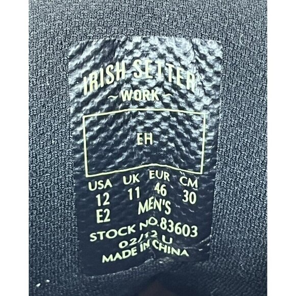 RED WING Irish Setter Work Boots Sz 12 E2 Farmington Brown Leather 83603 Lace Up - Picture 9 of 10